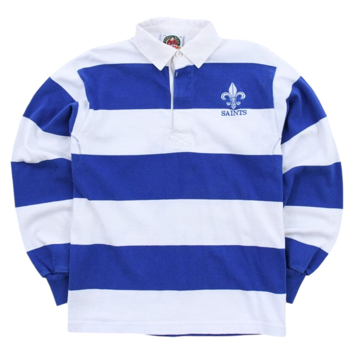 90s Barbarian White/Blue Rugby Shirt (S)