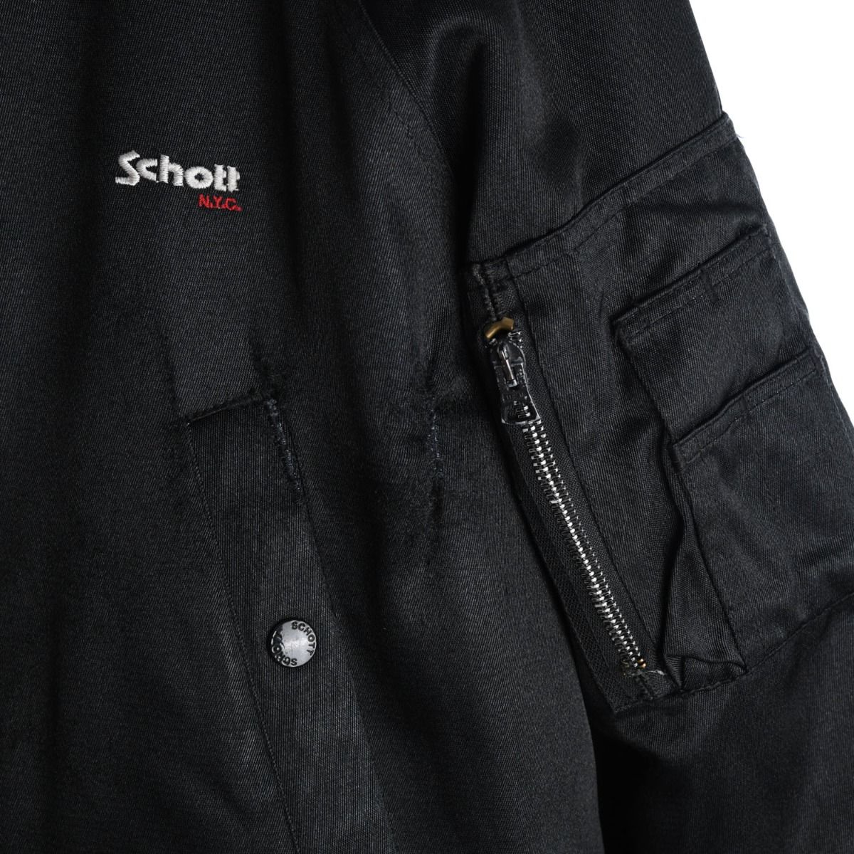 90s Schott Black Heavy Coat (XL)