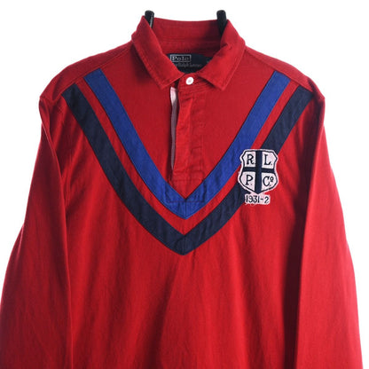 00s Polo Ralph Lauren Red Rugby Shirt (M)