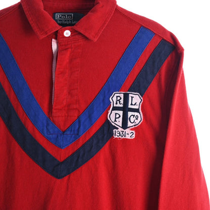 00s Polo Ralph Lauren Red Rugby Shirt (M)