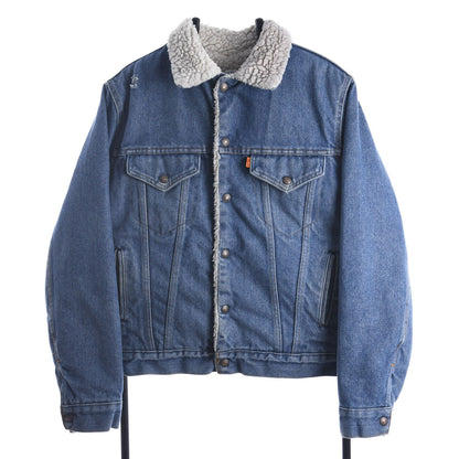 90s Levi's Heavy Denim Sherpa Lined Jacket (XS)