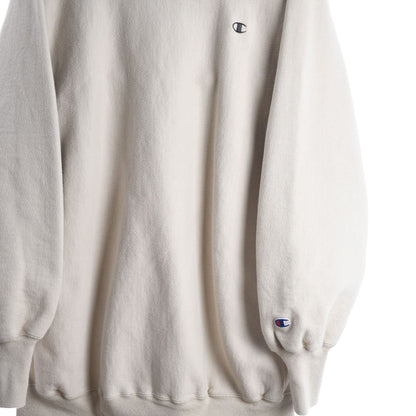 00s Champion Cream Reverse Weave Heavy Sweatshirt (XL)