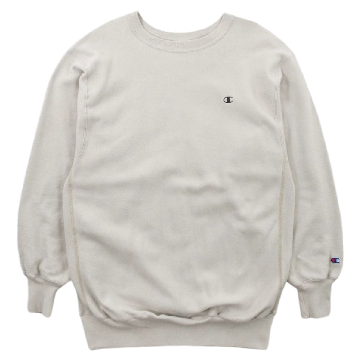 00s Champion Cream Reverse Weave Heavy Sweatshirt (XL)