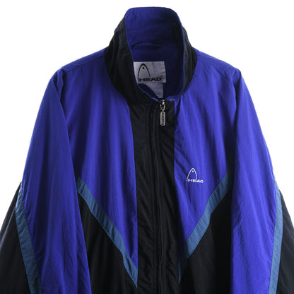 90s Head Black/Purple Shell Track Jacket (XXL)