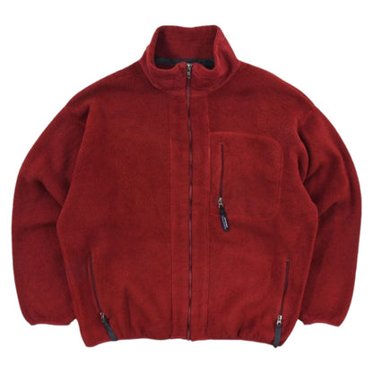 90s Patagonia Red Full Zip Fleece Jacket (XL)