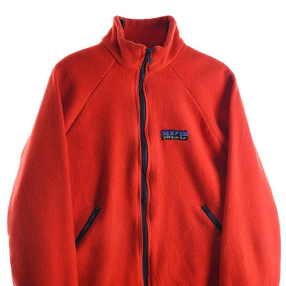 80s Patagonia Orange Full Zip Fleece Jacket (S)