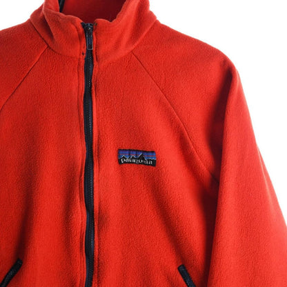 80s Patagonia Orange Full Zip Fleece Jacket (S)