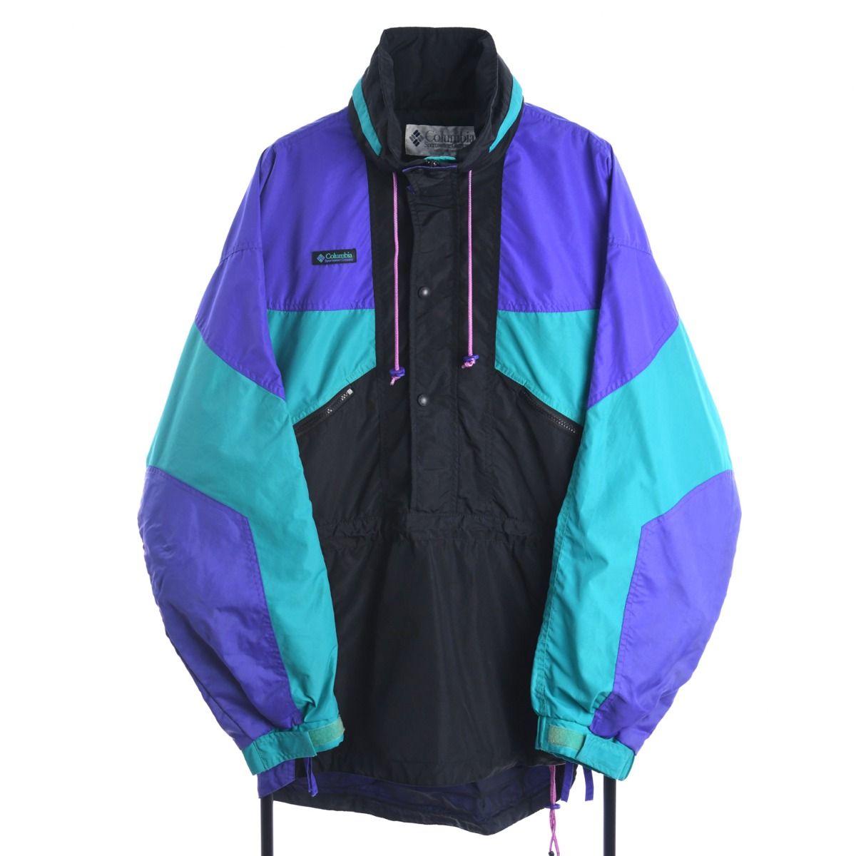 90s Columbia Black Light Pullover Jacket (XL)