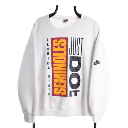 90s Nike Just Do It White Sweatshirt (M)