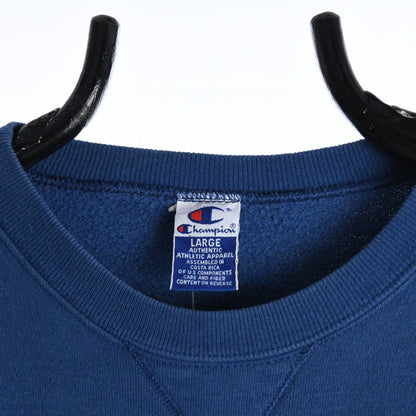 90s Champion Blue Embroidered Sweatshirt (M)