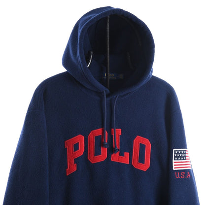 Polo Ralph Lauren Navy Embroidered Fleece Hoodie (M)