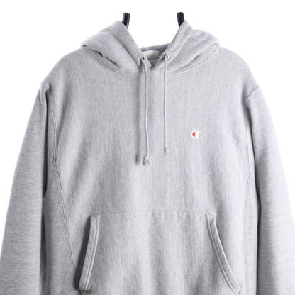 90s Champion Grey Reverse Weave Heavy Hoodie (S)