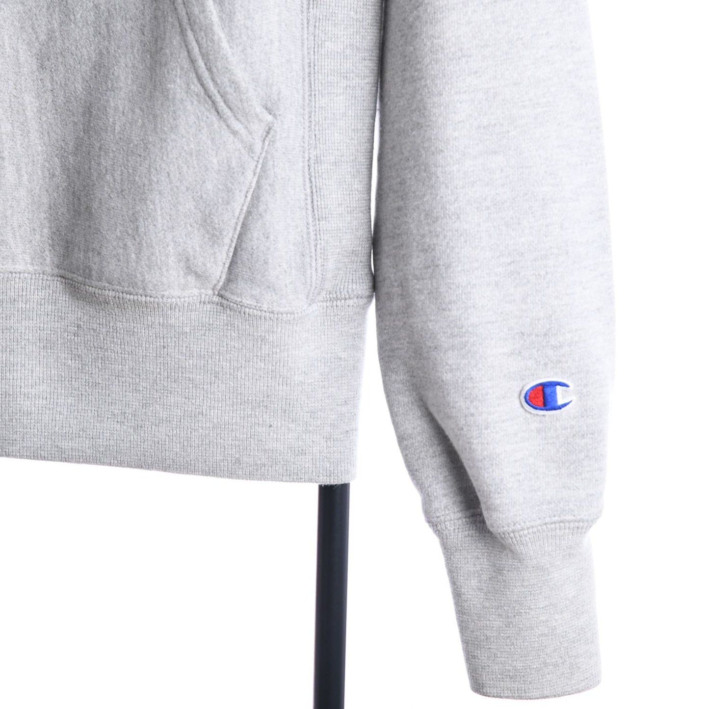 90s Champion Grey Reverse Weave Heavy Hoodie (S)