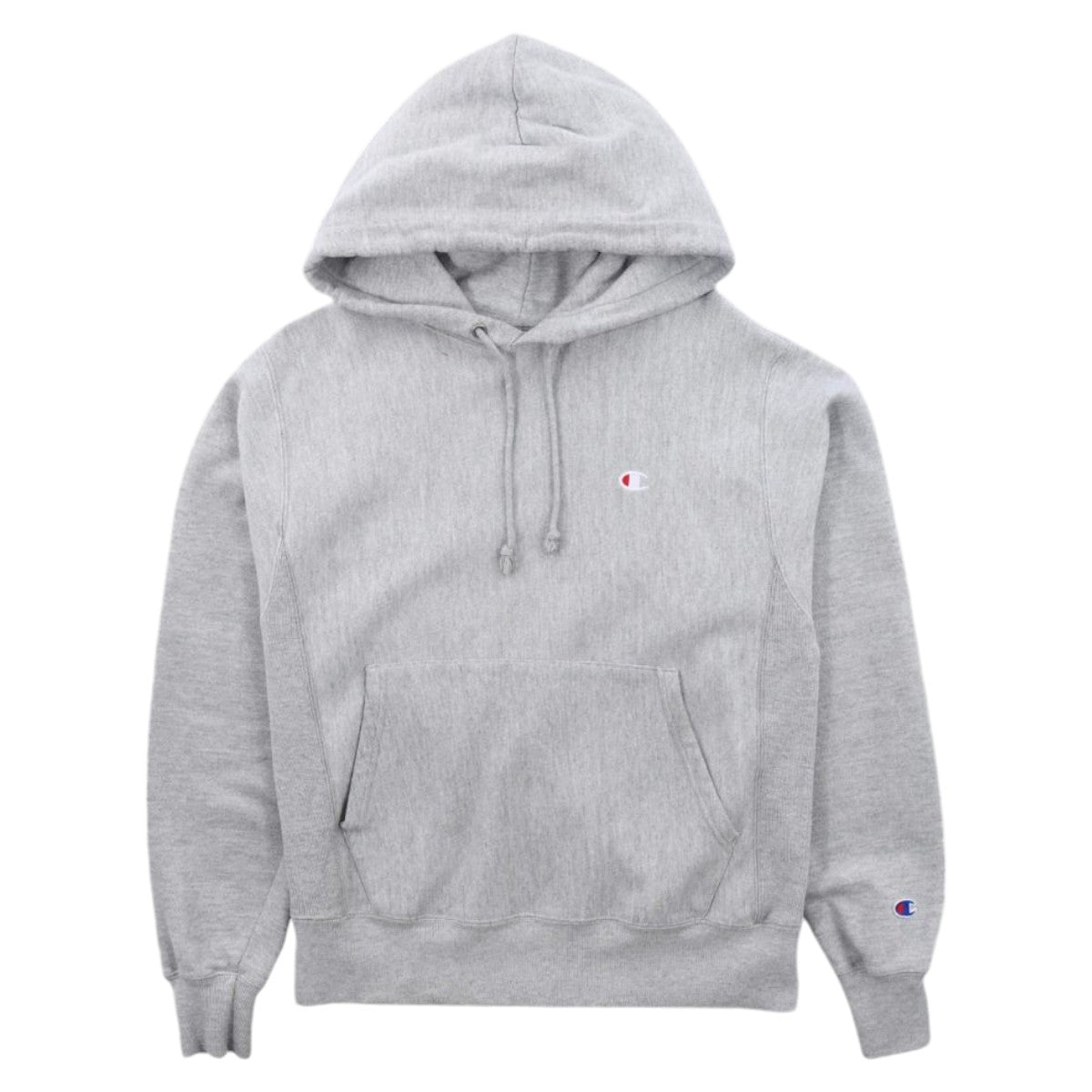 90s Champion Grey Reverse Weave Heavy Hoodie (S)