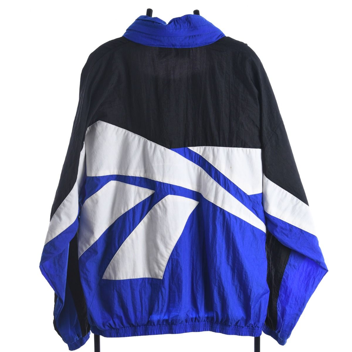 90s Reebok Blue/Black Shell Track Jacket (XL)