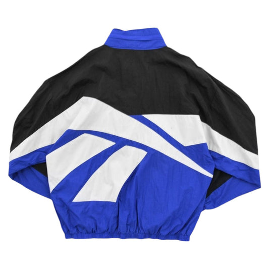 90s Reebok Blue/Black Shell Track Jacket (XL)