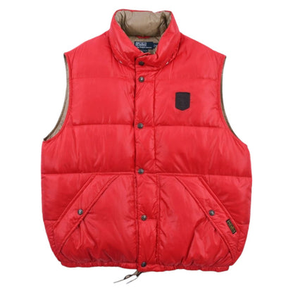 00s Polo Ralph Lauren Red Down Gilet (XL)