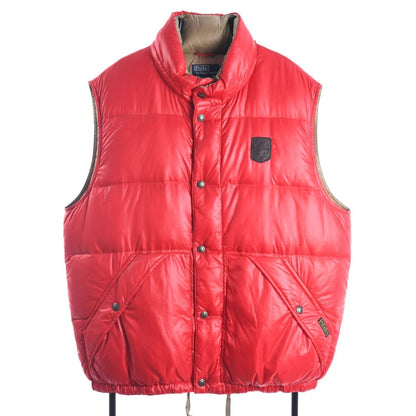 00s Polo Ralph Lauren Red Down Gilet (XL)