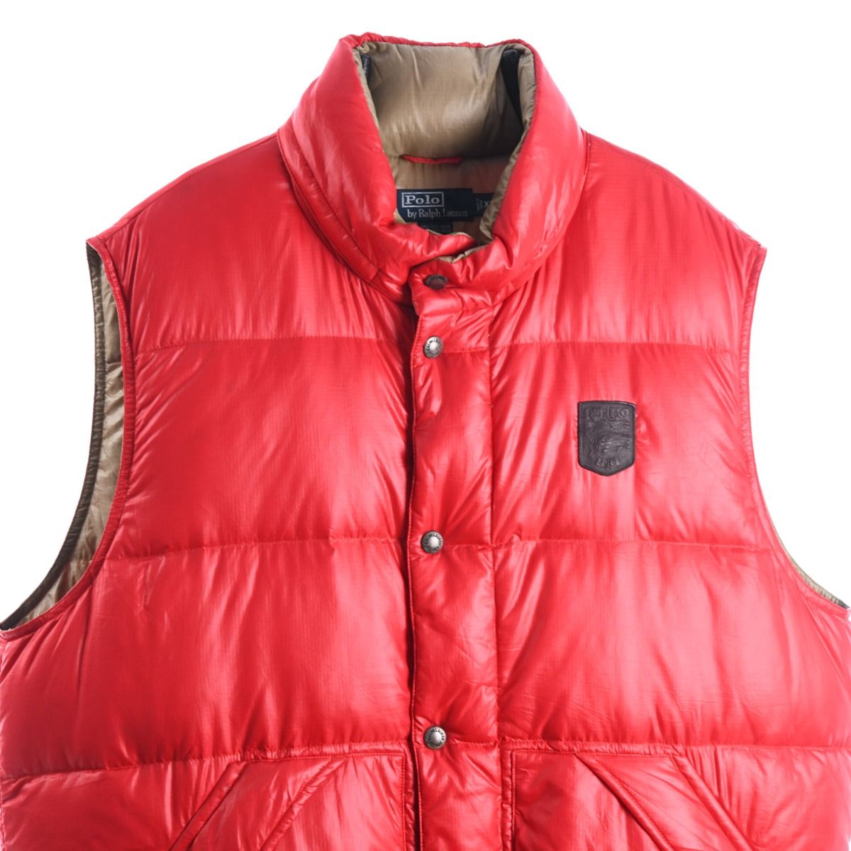 00s Polo Ralph Lauren Red Down Gilet (XL)