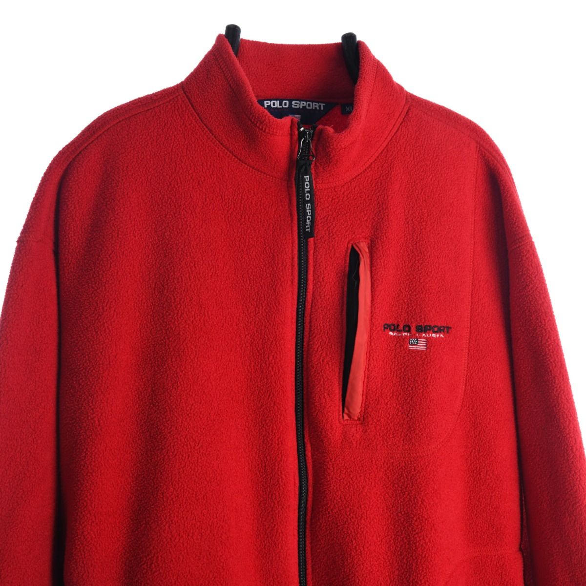 90s Polo Sport Red Full Zip Fleece Jacket (XXL)