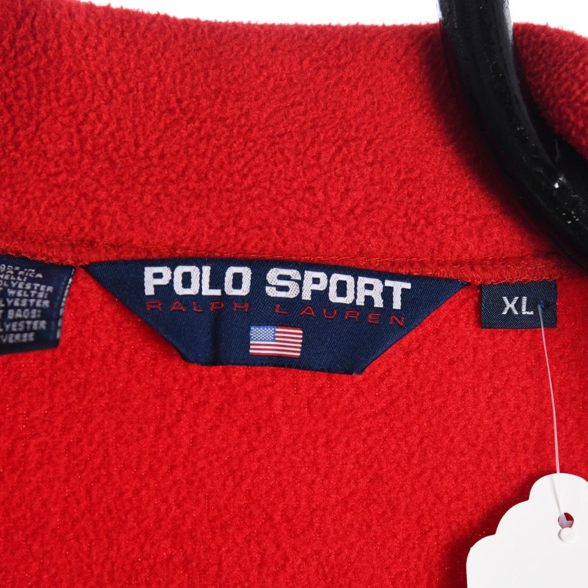 90s Polo Sport Red Full Zip Fleece Jacket (XXL)