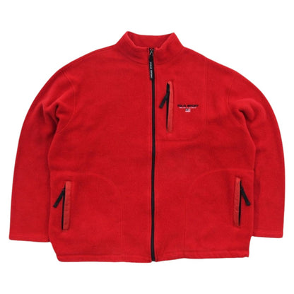 90s Polo Sport Red Full Zip Fleece Jacket (XXL)