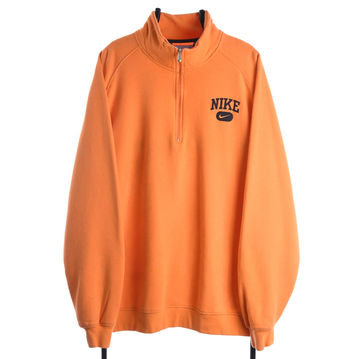 00s Nike Orange Embroidered 1/4 Zip Sweatshirt (XXL)