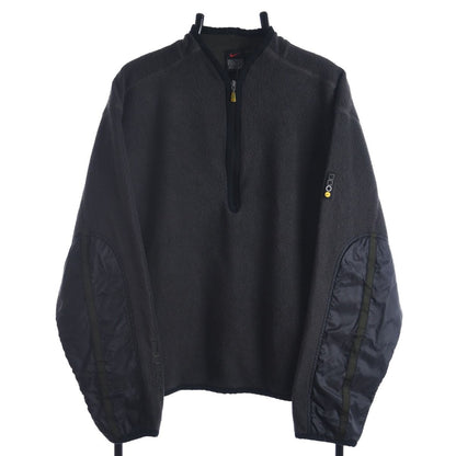 90s Nike Black Embroidered 1/4 Zip fleece (S)