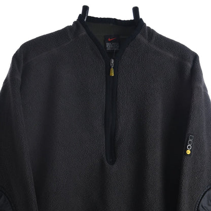 90s Nike Black Embroidered 1/4 Zip fleece (S)