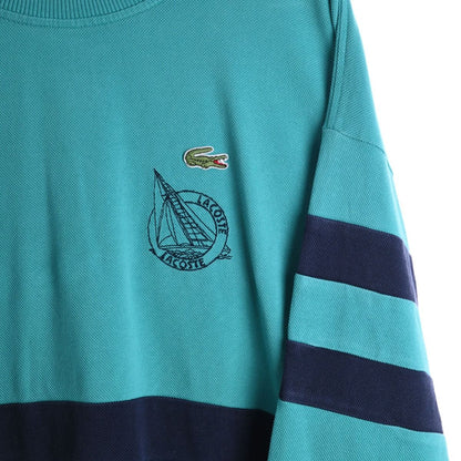 80s Lacoste Chemise Green Embroidered Sweatshirt (L)