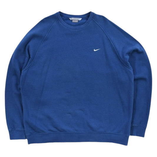 00s Nike Blue Embroidered Sweatshirt (XL)