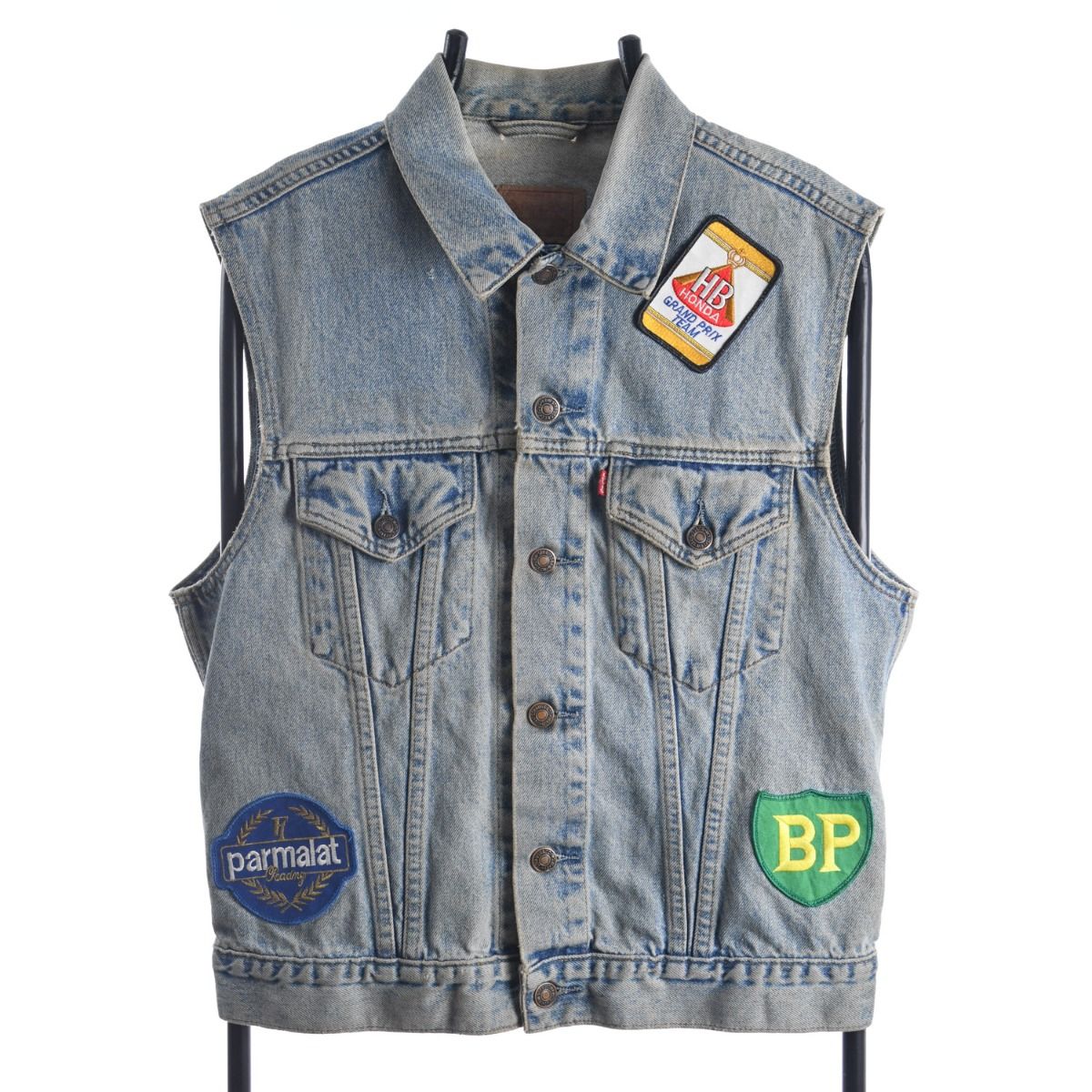 90s Levi's Denim Racing Vest (S)