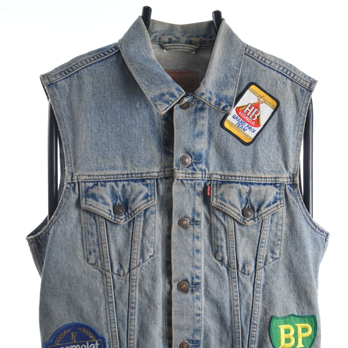 90s Levi's Denim Racing Vest (S)