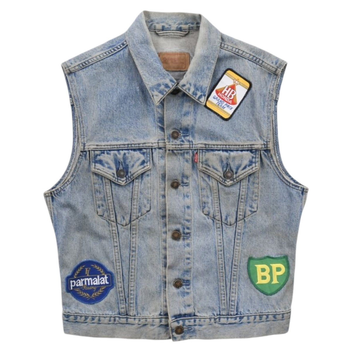 90s Levi's Denim Racing Vest (S)