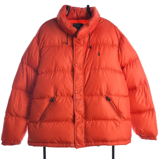 00s Polo Ralph Lauren Orange Down Puffer Jacket (XL)