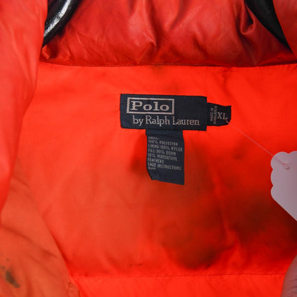 00s Polo Ralph Lauren Orange Down Puffer Jacket (XL)