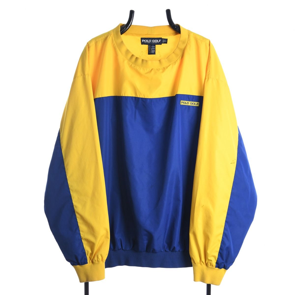 90s Polo Golf Blue/Yellow Shell Pullover Jacket (XXL)