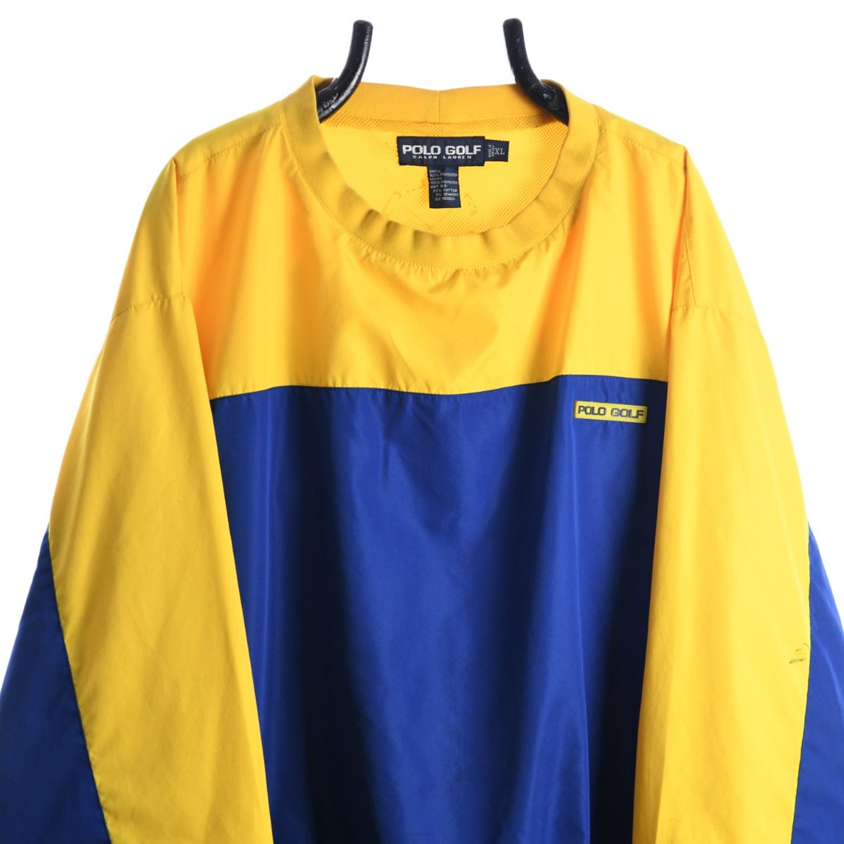 90s Polo Golf Blue/Yellow Shell Pullover Jacket (XXL)