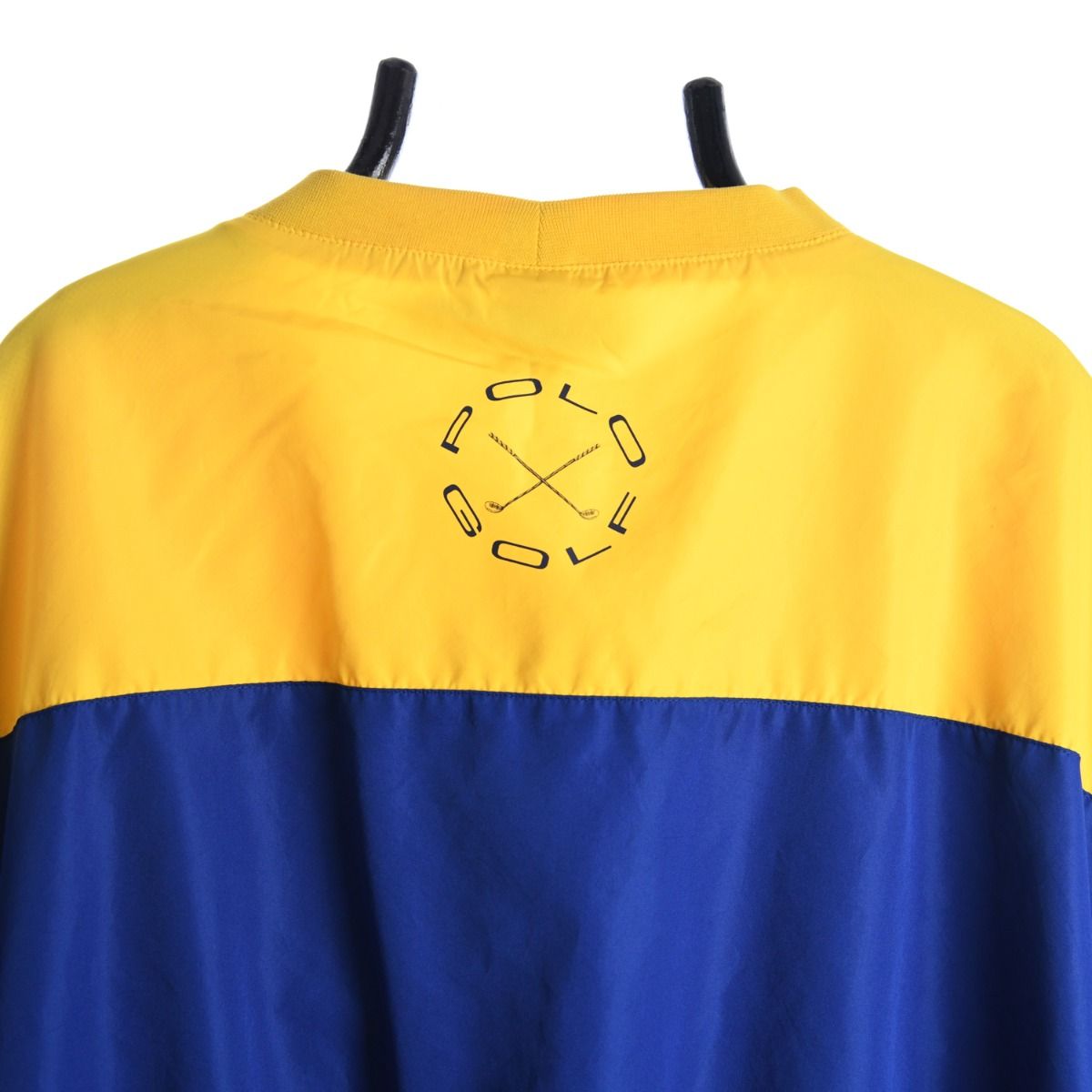 90s Polo Golf Blue/Yellow Shell Pullover Jacket (XXL)