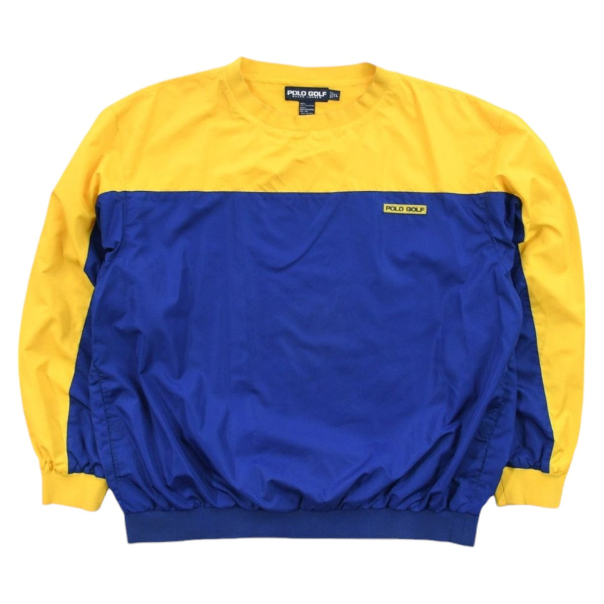 90s Polo Golf Blue/Yellow Shell Pullover Jacket (XXL)