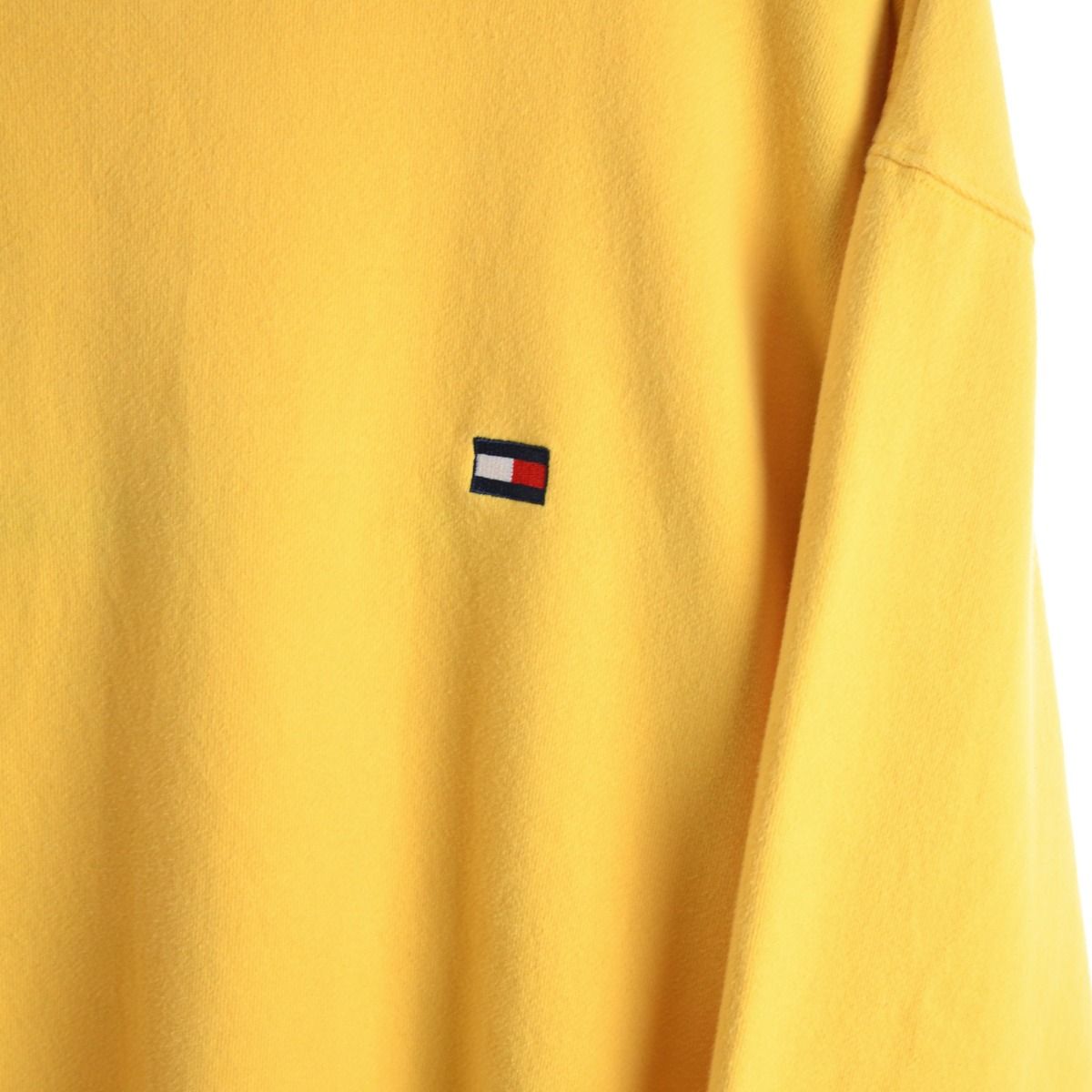 90s Tommy Hilfiger Yellow Embroidered Sweatshirt (XXL)