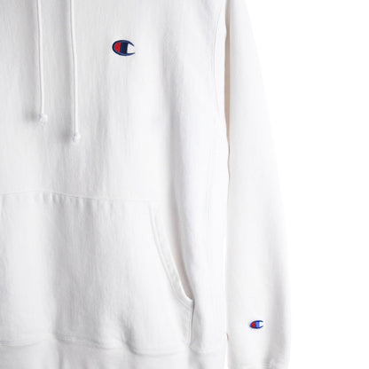 Champion White Reverse Weave Heavy Hoodie (M)