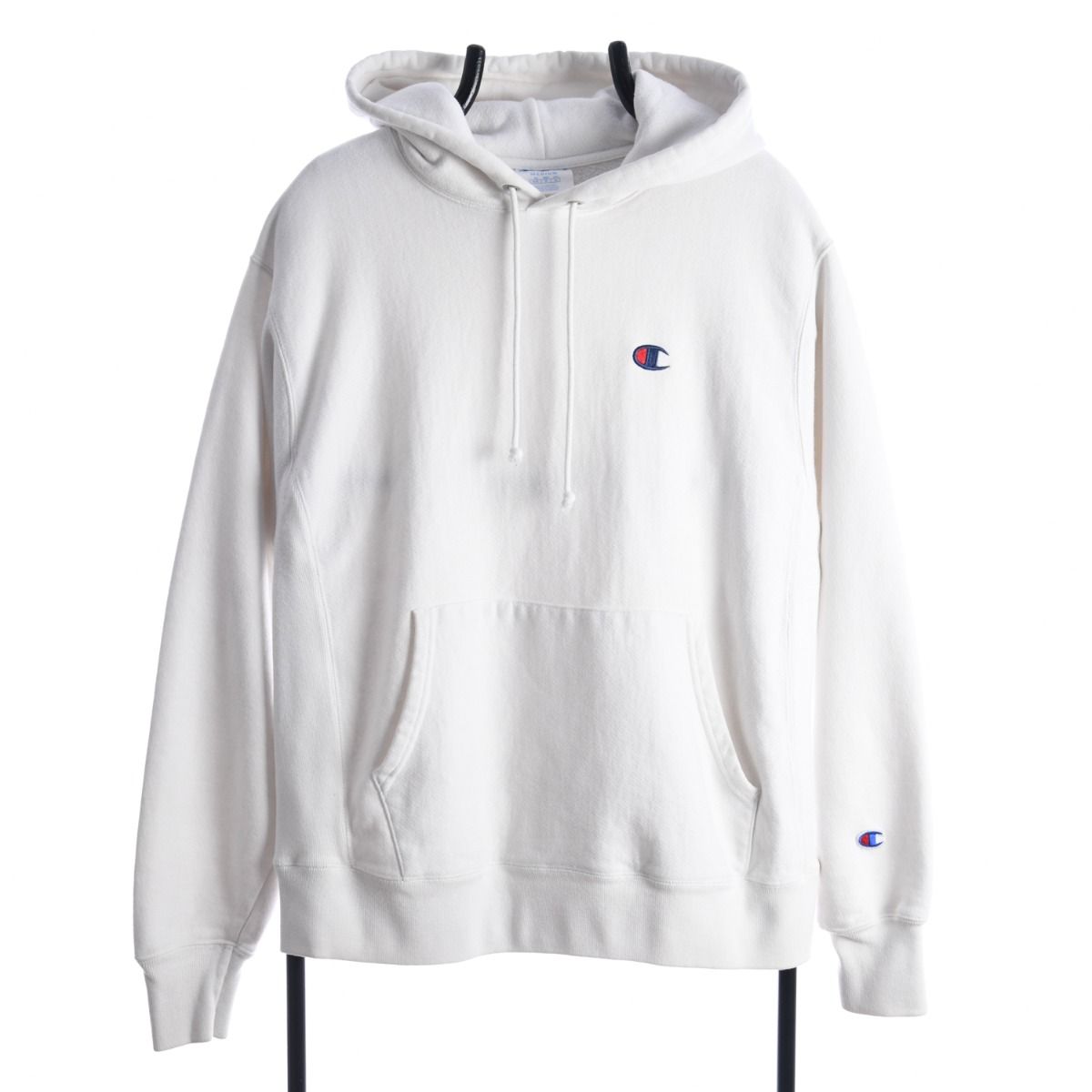 Champion White Reverse Weave Heavy Hoodie (M)