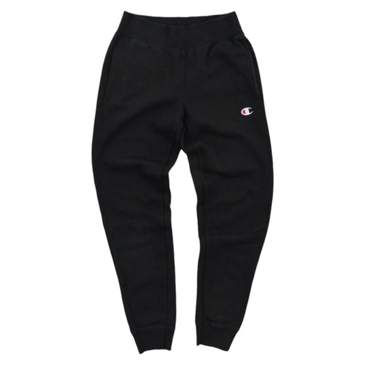 00s Champion Reverse Weave Black Heavy Tracksuit Bottoms (S)