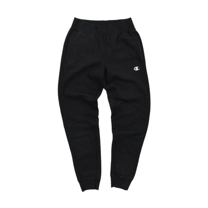 00s Champion Reverse Weave Black Heavy Tracksuit Bottoms (S)