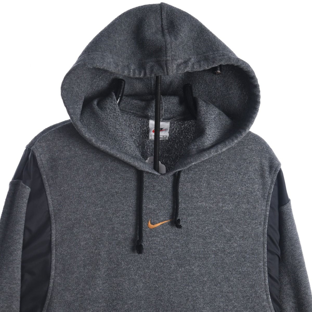 90 Nike Grey Embroidered Fleece Hoodie M)