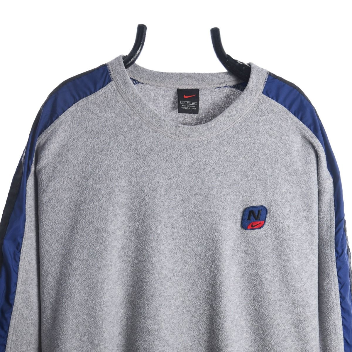 90s Nike Grey Embroidered Fleece Sweatshirt (XXL)