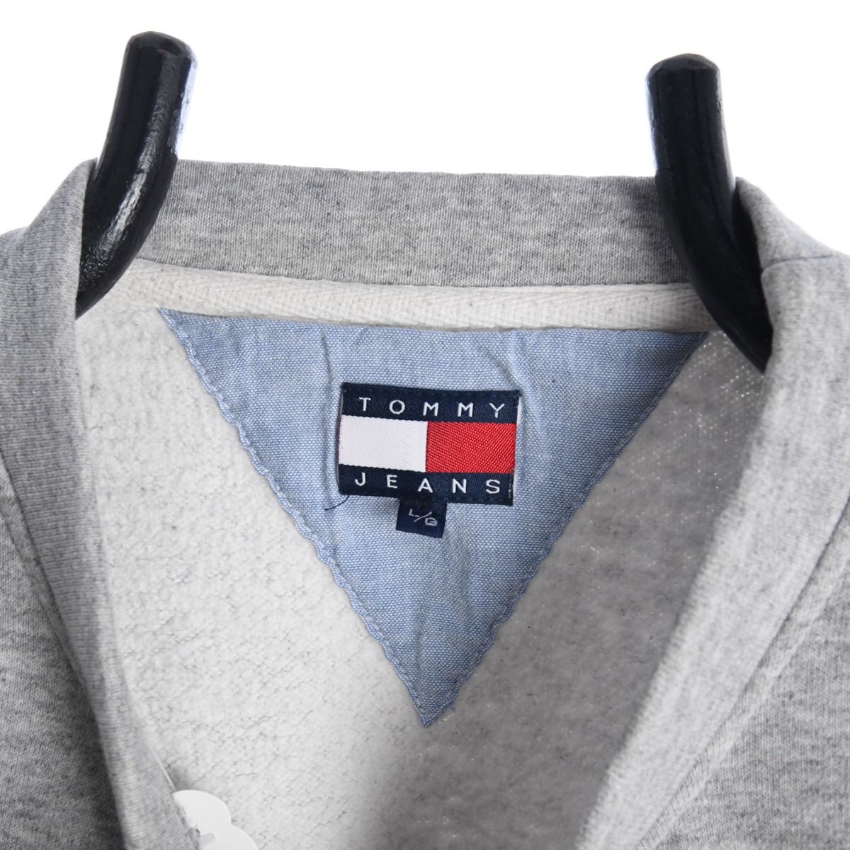 90s Tommy Hilfiger Grey Sweatshirt (L)