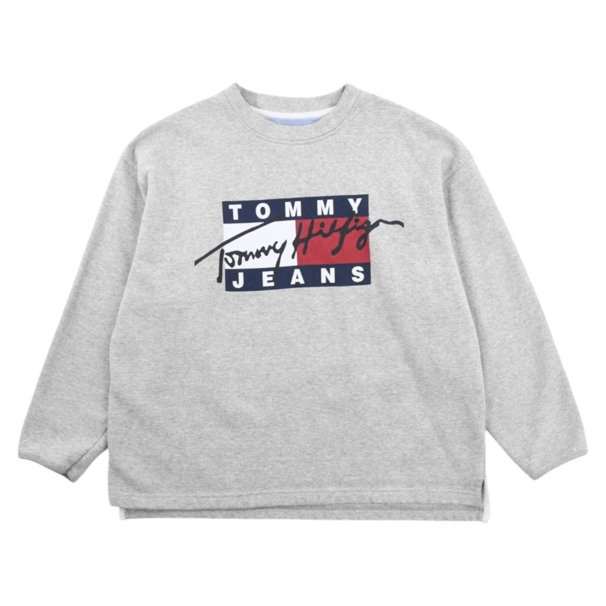 90s Tommy Hilfiger Grey Sweatshirt (L)