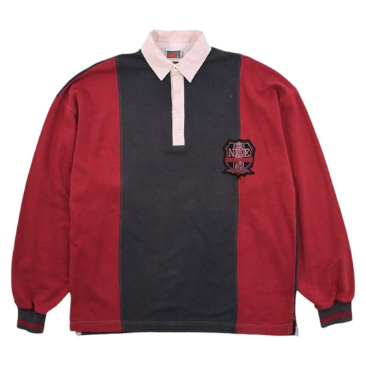 80s Nike Red Rugby Shirt (L)